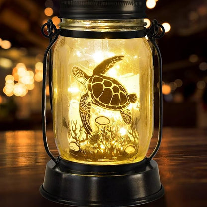 kyoryuger Sea Turtle Gifts for Women/Men Turtle Lovers Solar Lantern Mom Birthday, Mothers Day, Solar Garden Decoration Outside for Yard, Patio,Backyard,Porch