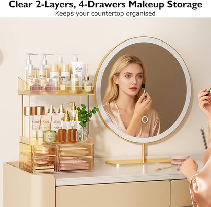 SNSLXH 4 Drawers Makeup Organizer