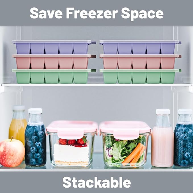 Silicone Ice Cube Tray 3 Pack