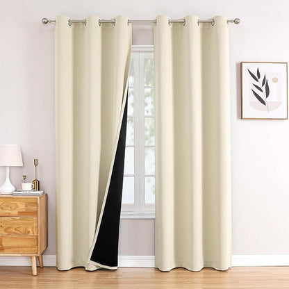 ChrisDowa 100% Blackout Curtains 78 inch Long
