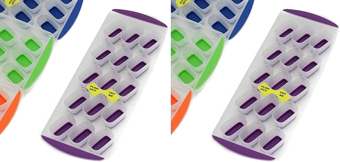 Chef Craft Classic Push Out Ice Cube Tray, 11.5 inches in length yields 15 cubes