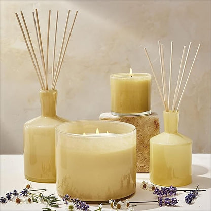 LAFCO New York Signature Candle, Chamomile Lavender - 15.5 oz, 2 Pack - 90-Hour Burn Time - Reusable, Hand Blown Glass Vessel - Made in The USA