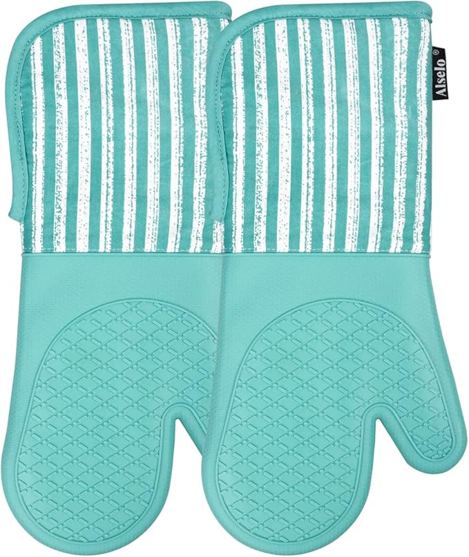 Alselo Silicone Oven Mitts Heat Resistant 932℉