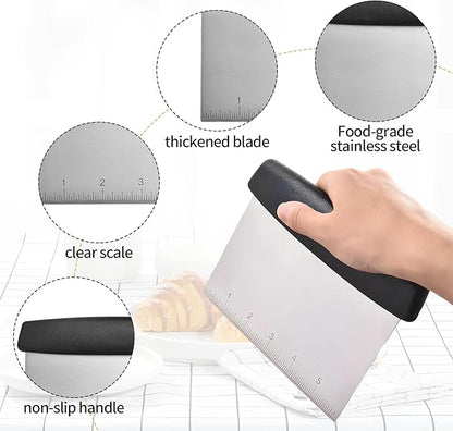 Bench Scraper Cutter, Pastry Scraper