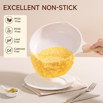 JEETEE 23pcs Pots and Pans Set Non Stick, w/Frying Pans, Sauté & Griddle &