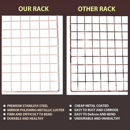 BRIOUT Cooling Rack for Baking, 16x10 Inches Baking Rack, Thick Wire Cookie