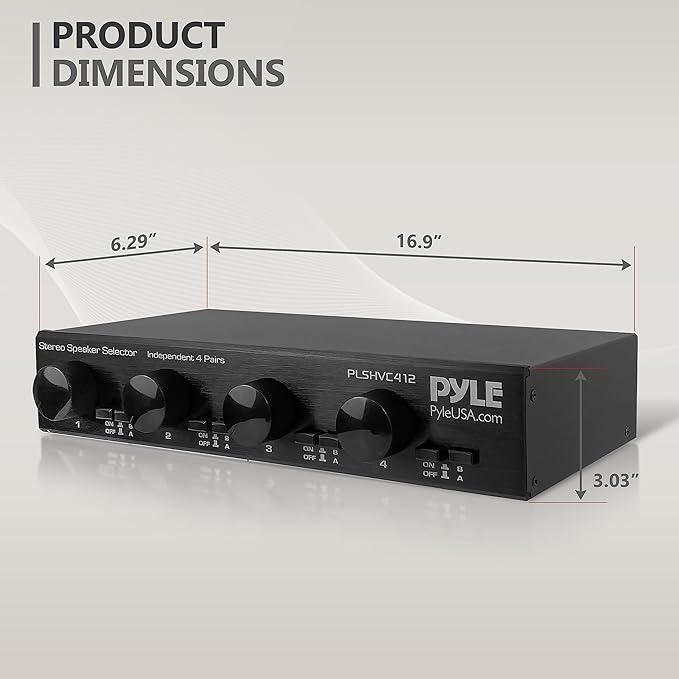 Pyle 4 Channel High Power Stereo Speaker Selector