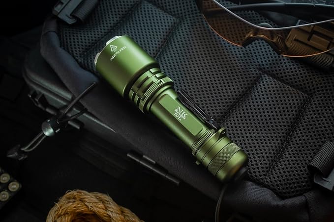 N50t V2 Rechargeable LED Flashlights High Lumen, 2,300 Lumens, Long Throw Tactical Flashlight Super Bright, Powerful Flashlight 3 Modes Flash Light for Emergency, Camping, Hiking (Green)