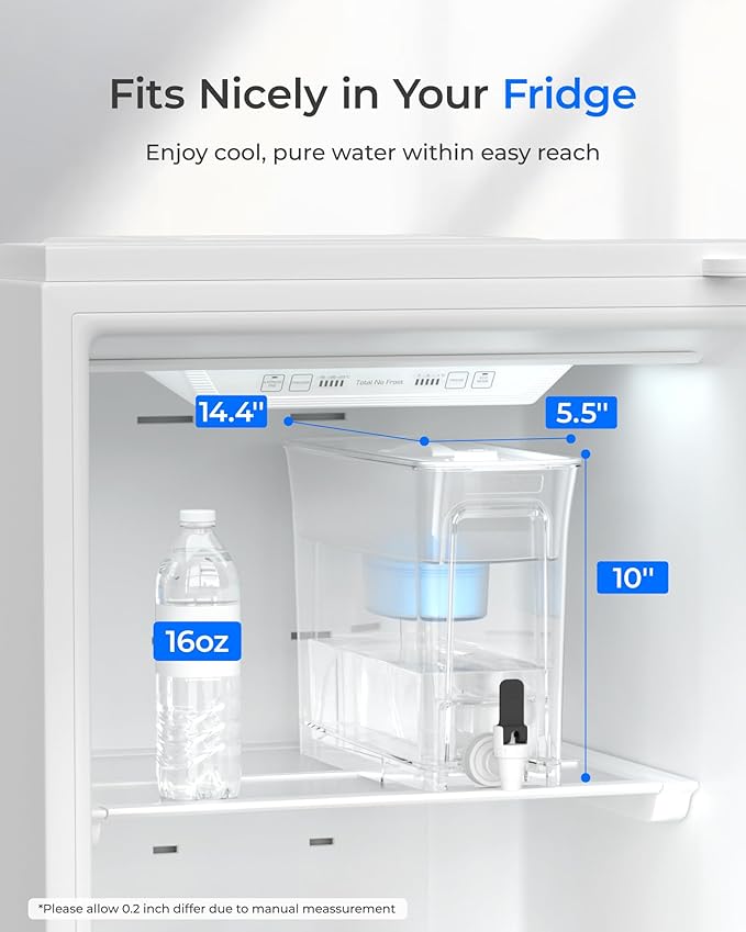 Waterdrop Slim Alkaline Water Filter Dispenser, Large Capacity, 100-Gallon