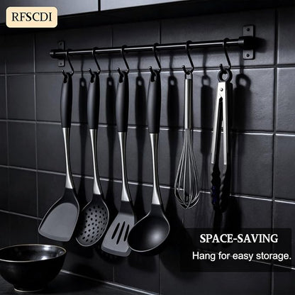 Premium Black Silicone Cooking Utensils Set