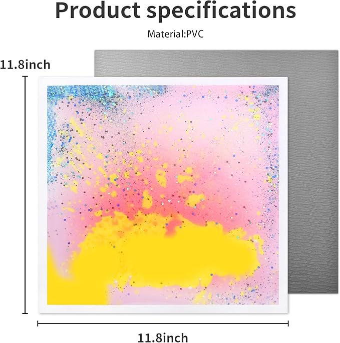 Liquid Lava Tiles for Kids： 11.8x11.8 in Educational Play Mat with Non-Slip Base Develop Motor Skills & Creativity for Children 3-12 Years（6PTFG3