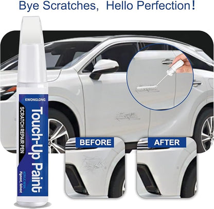 Eminent White 085 Car Touch-Up Paint Compatible with Lexus, 2-in-1 Car Paint Scratch Repair Kit, Quick & Easy Solution to Repair