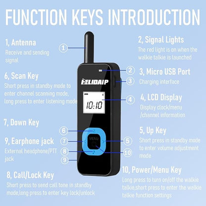 ELIDAIP T-M1 Super Mini Walkie Talkies