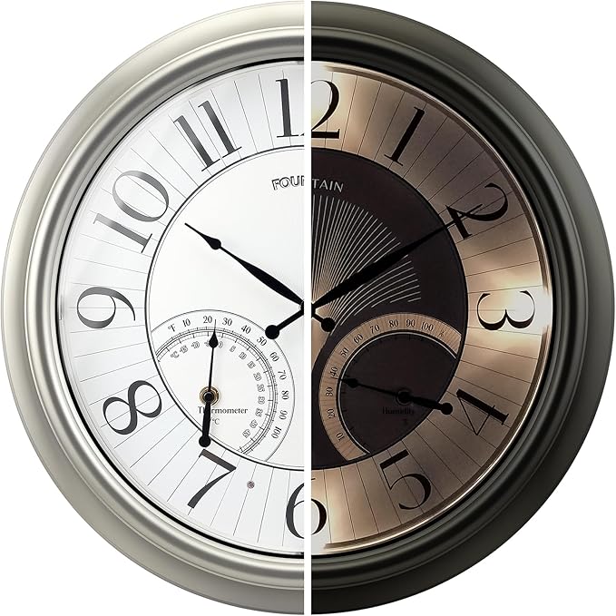 FOUNTAIN DESIGNS 18" Illuminated in/Outdoor Clock
