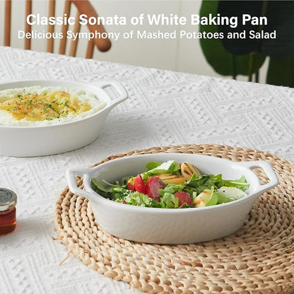 ONEMORE Oval Au Gratin Baking Dish, 20 oz Small Casserole Dishes