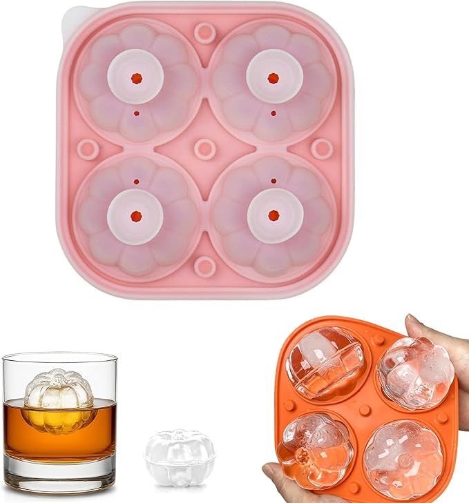 Orange 3D Pumpkin Ice Cube Tray