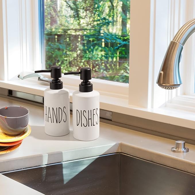 FE Hand Soap Dispenser, 10oz Ceramic Soap Dispenser