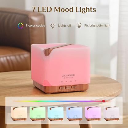 ASAKUKI Essential Oil Diffuser 700ml, Ultrasonic Aromatherapy Humidifier