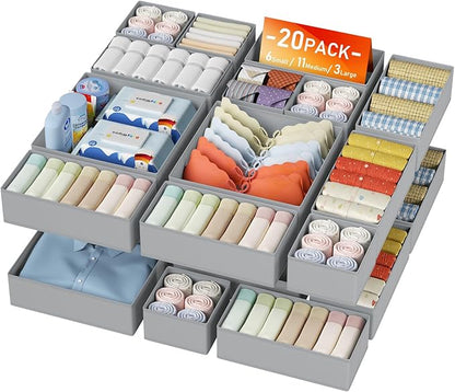 DIMJ Drawer Organizer Clothes Storage