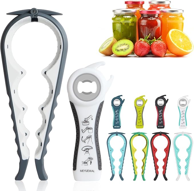 Jar Opener Bottle Opener for Weak Hands, 5-in-1 Multi-Function Can Opener