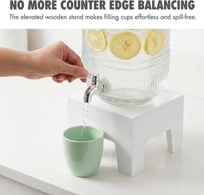 Beverage Dispenser 1 Gallon, Glass Drink Dispenser