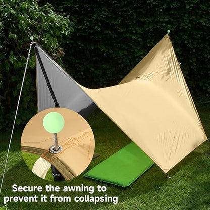SANLIKE Tarp Pole Tip Cover 10PCS Luminous Tip Cap Ball for Camping Tent Poles, TPR Insulation Material, Lightning Protection & Night Light