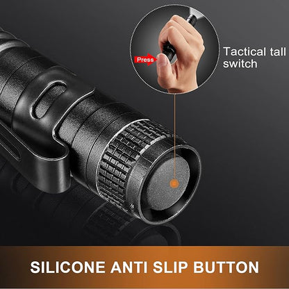 Honoson 10 Pieces Mini Pen Light Flashlight Small LED Pen Light Aluminum Pocket Flashlight with Clip for Inspection Camping Emergency Diary Lighting(3.5 Inches)