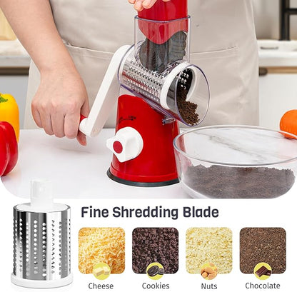Cheese Grater Hand Crank, Rotary Cheese Shredder