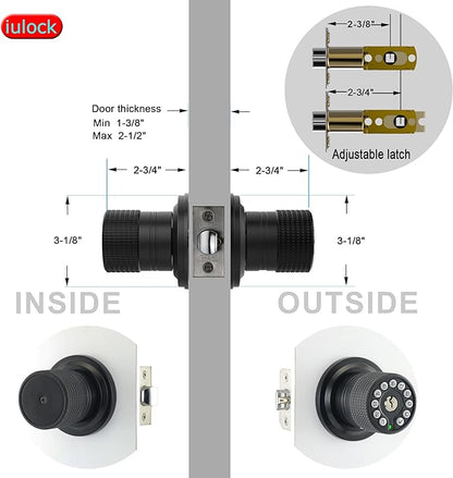 iulock Keypad & Key Smart Door Lock, 50 User Codes, Waterproof, Auto Lock