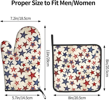 Patriotic Stars Oven Mitts