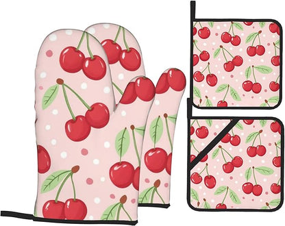 Oven Mitts and Hot Pads Set