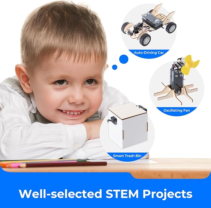 Makeblock Cyberpi Project-Based Coding Kit, Coding for Kids Support Scratch & Python Programming, STEM Projects for Kids Ages 8-12, Robotics Kit Support AI & IoT Technology with Built-in WiFi Module