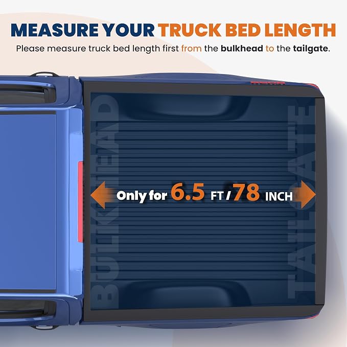 KUIPERAUTO Soft Quad Truck Bed Tonneau Cover Compatible for 2019-2026 Chevy Chevrolet Silverado/GMC Sierra 1500 (Excludes 2019 Classic Model) w/o Multi-Flex Tailgate Fleetside 6.6FT