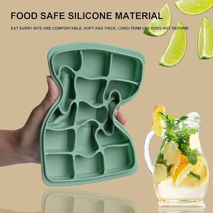 Ice Cube Trays Set of 3, Easy Release 15 Flexible Silicone Ice Cube Molds