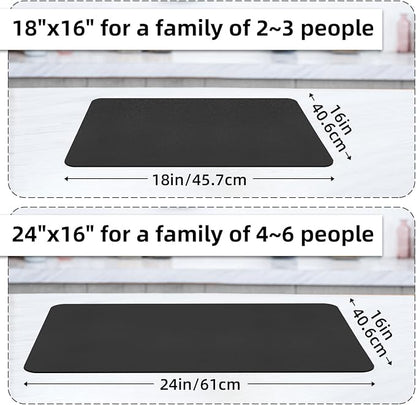 LOPNUR Kitchen Dish Drying Mat, Diatomite Coffee Mat, Super Absorbent Dish