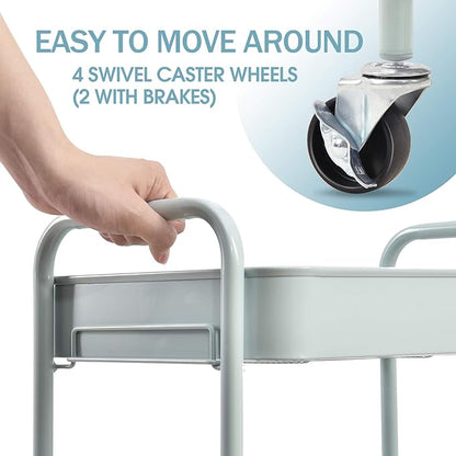 TOOLF 3-Tier Metal Rolling Cart