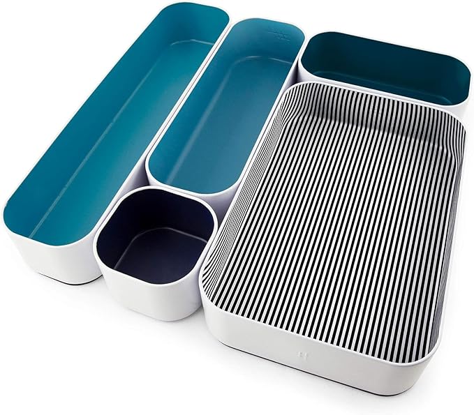 Three by Three Seattle 5 Piece Metal Organizer Tray Set