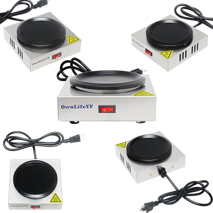 Commercial Coffee Warmer, 60W 176℉ Single Burner Decanter Warmer Plate