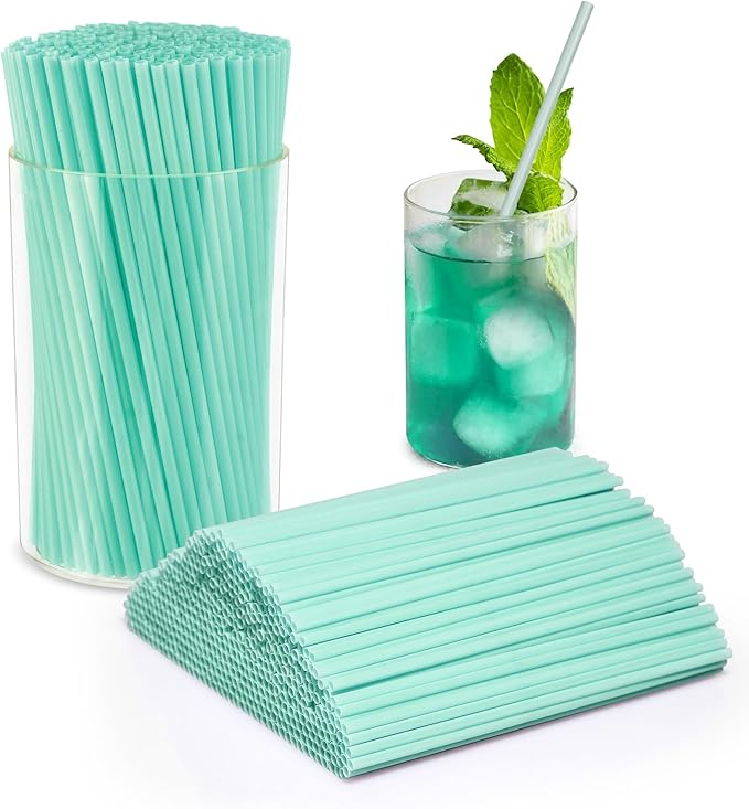 500 Pcs Blue Aqua Coffee Stir Sticks Set Mint Blue Cocktail Straws Coffee