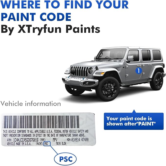 PHP Tuscadero/Furious Fuchsia Touch Up Paint for Jeep, DIY Car Paint Scratch Repair Kit, Automotive Paints, Quick & Easy Fix Scratch Repair Compatible with Gladiator/Wrangler