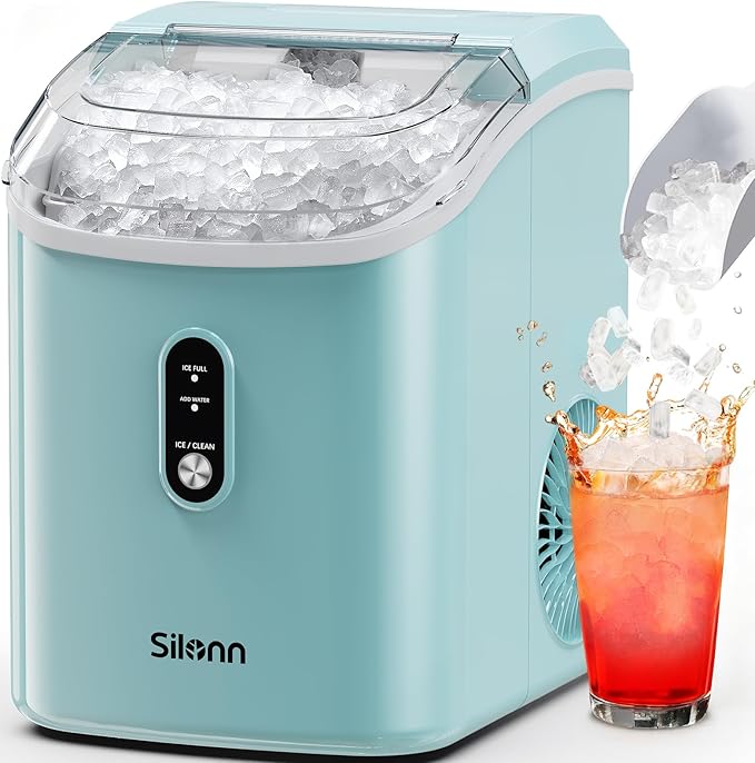 Nugget Ice Maker Countertop, Silonn Chewable Pellet Ice Machine