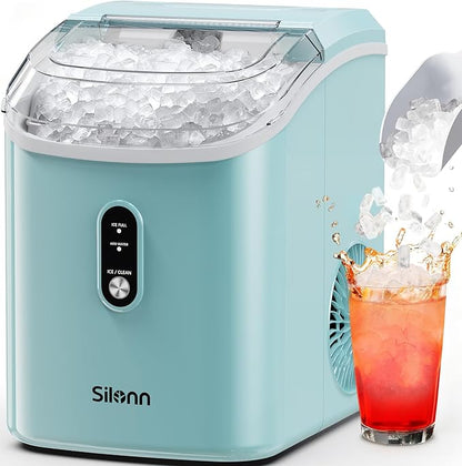 Nugget Ice Maker Countertop, Silonn Chewable Pellet Ice Machine