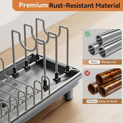 Laveshop Small Dish Drying Rack, Compact Dish Drainer