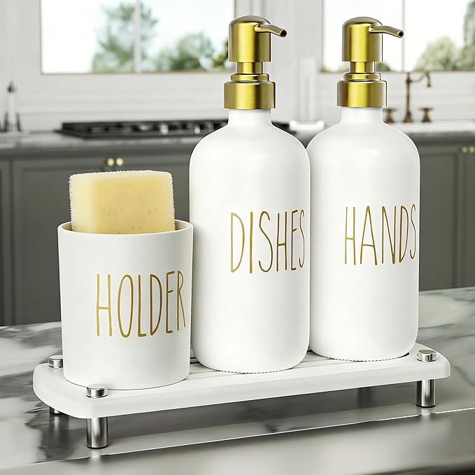 Cisily Kitchen Soap Dispenser Set Comes