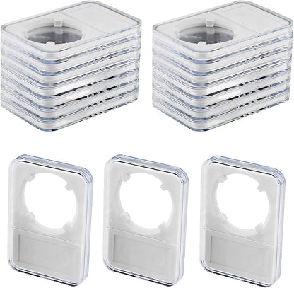 20-Pack Coin Slab Display Holder, Storage Case for Morgan, Peace, IKE Silver 38mm Dollar Coin, Organize Your Coin Collection with Clear Acrylic Cases