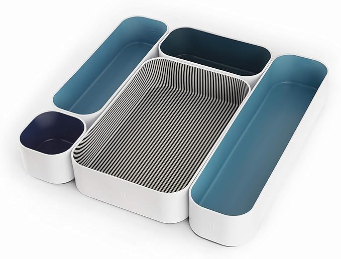 Three by Three Seattle 5 Piece Metal Organizer Tray Set