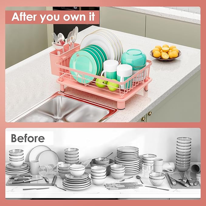 GAOKASE Dish Drying Rack, Stainless Steel-Dish Rack, Dish Racks