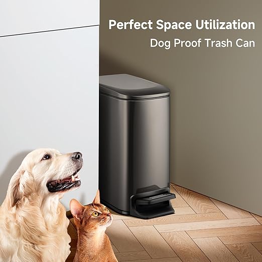 TIPGO Slim Bathroom Trash Can