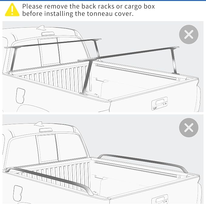 OEDRO FRP Hard Tri-fold Tonneau Cover Folding Truck Bed Covers Compatible with 2016-2023 Toyota Tacoma with 6 Feet Bed