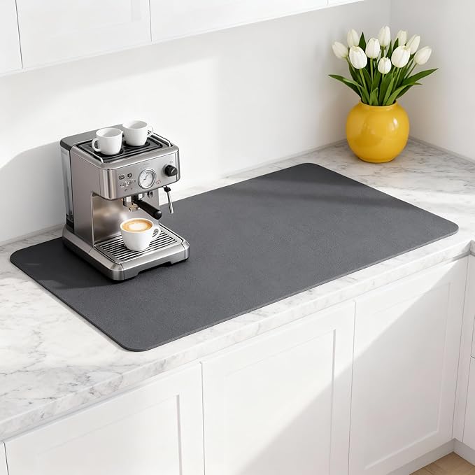 Dish Drying Mat Super Absorbent – 17" x 31" Coffee Mat